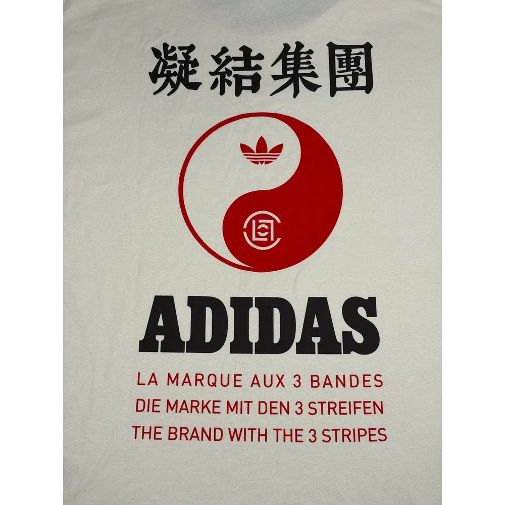 Adidas x Clot Chinese New Year Edison Chen Dolman Ringer Tee Off White Red Men M